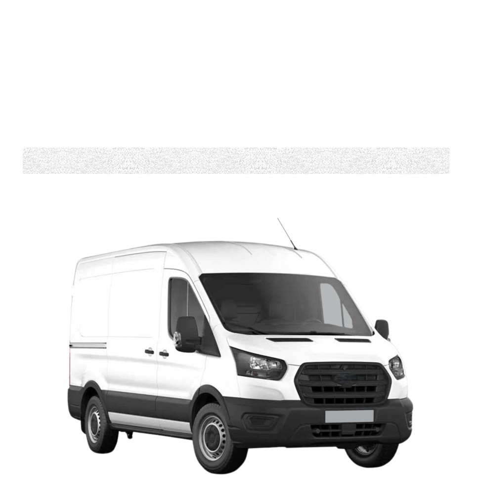 Powłoka techniczna na lewy próg drzwi ładowni do Ford Transit (2020-2026) GRIZZ HeavyDuty Biała