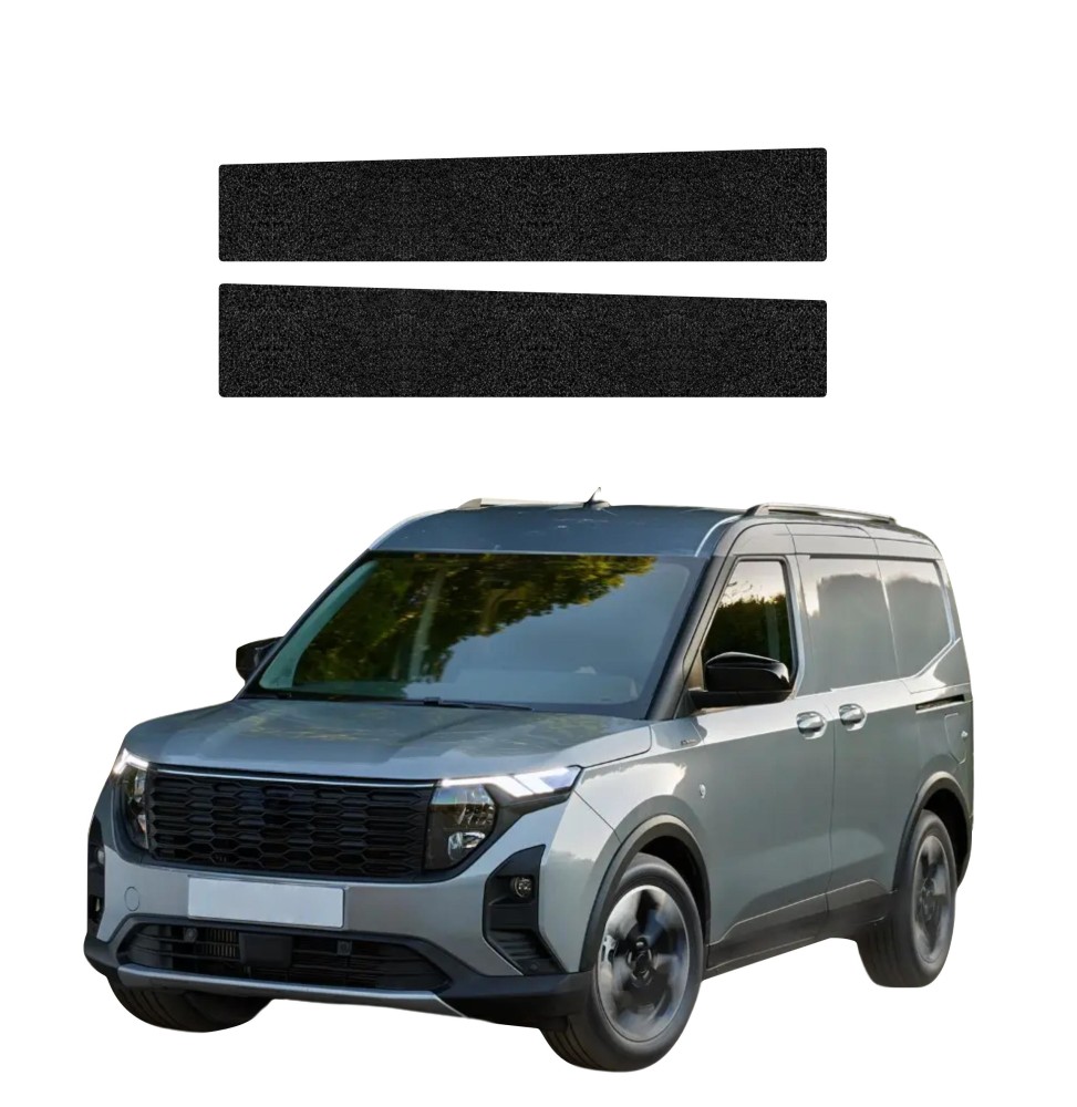 Powłoka techniczna na przednie progi bez wcięcia do Ford Transit Courier (2024-2026) GRIZZ 2w1 HeavyDuty Czarna
