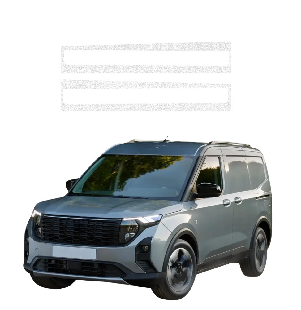Powłoka techniczna na progi przednie Ford Transit Courier (2024-2026) GRIZZ 2w1 HeavyDuty Biała