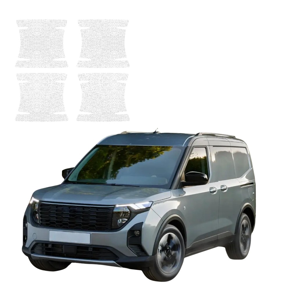 Powłoka techniczna pod klamki do Ford Transit Courier (2024-2026) GRIZZ 4w1 HeavyDuty Biała
