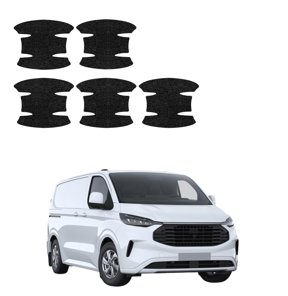 Powłoka techniczna pod klamki do Ford Transit Custom (2022-2026) GRIZZ 5w1 HeavyDuty Czarna