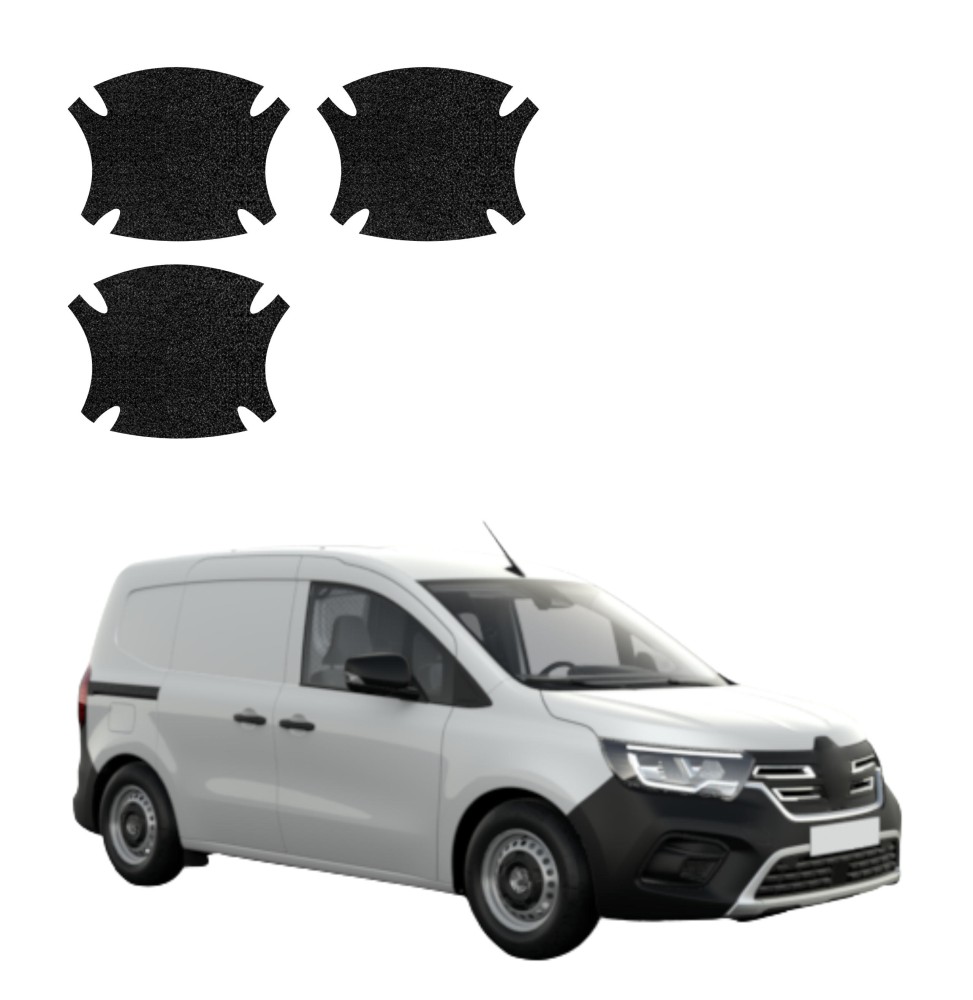 Powłoka techniczna pod klamki do Renault Kangoo Van (2021-2026) GRIZZ 3w1 HeavyDuty Czarna