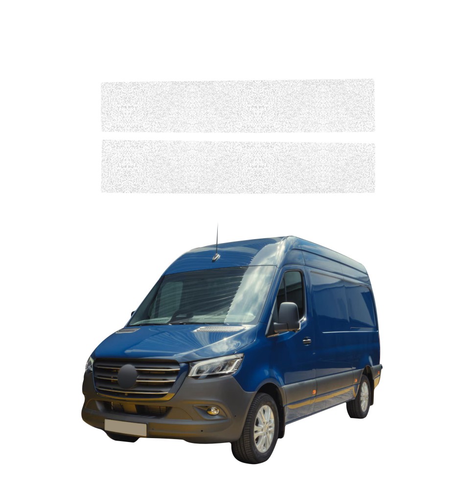Powłoka techniczna na progi do Mercedes-Benz Sprinter (2018-2026) GRIZZ 2w1 HeavyDuty Biała
