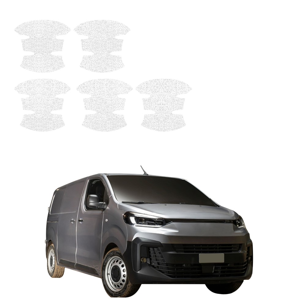 Powłoka techniczna pod klamki do Fiat Scudo (2024-2026) GRIZZ 5w1 HeavyDuty Biała