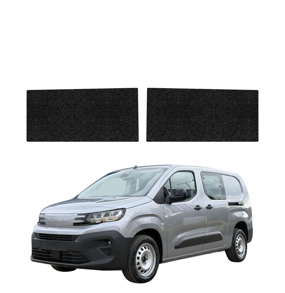 Powłoka techniczna na przednie progi bez wcięcia do Peugeot Partner (2018-2026) GRIZZ 2w1 HeavyDuty Czarna