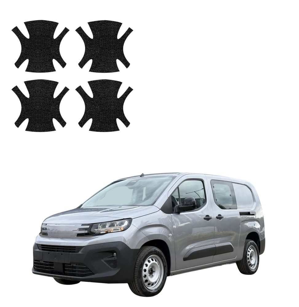 Powłoka techniczna pod klamki do Peugeot Partner (2018-2026) GRIZZ 4w1 HeavyDuty Czarna