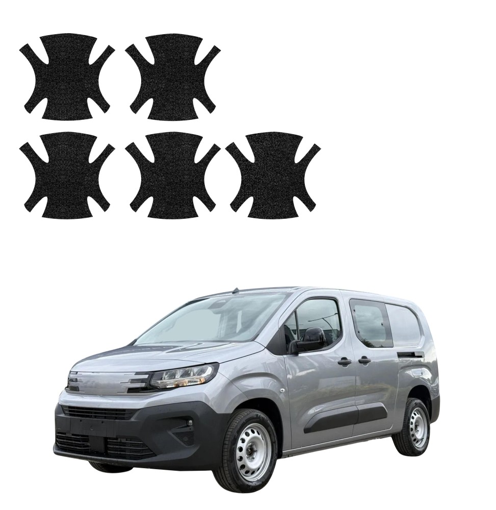 Powłoka techniczna pod klamki do Peugeot Partner (2018-2026) GRIZZ 5w1 HeavyDuty Czarna