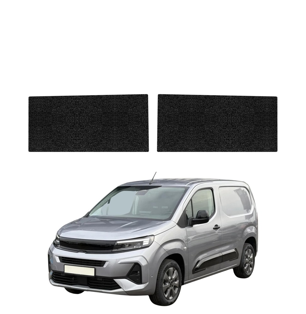 Powłoka techniczna na przednie progi bez wcięcia do Opel Combo Cargo (2018-2026) GRIZZ 2w1 HeavyDuty Czarna