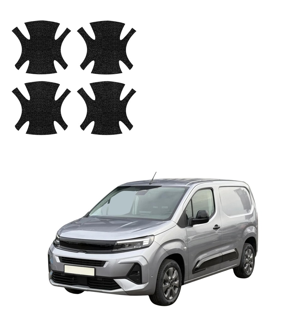 Powłoka techniczna pod klamki do Opel Combo Cargo (2018-2026) GRIZZ 4w1 HeavyDuty Czarna