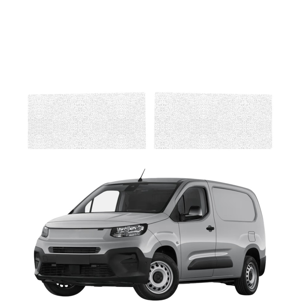 Powłoka techniczna na przednie progi bez wcięcia do Fiat Doblo Cargo (2018-2026) GRIZZ 2w1 HeavyDuty Biała