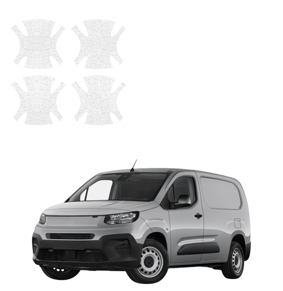 Powłoka techniczna pod klamki do Fiat Doblo Cargo (2018-2026) GRIZZ 4w1 HeavyDuty Biała
