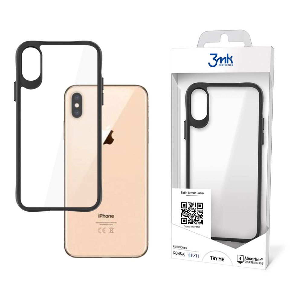 Etui z satynową ramką na iPhone Xs Max - 3mk Satin Armor Case+