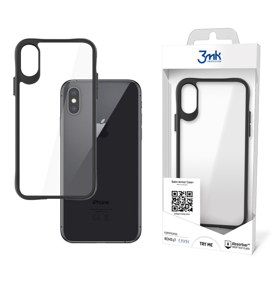 Etui z satynową ramką na iPhone X / Xs - 3mk Satin Armor Case+