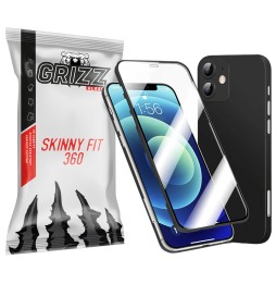 GrizzGlass SkinnyFit360 do Apple iPhone 12 Mini Czarne