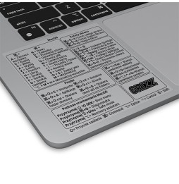 Naklejka ze skrótami MacOS Apple M