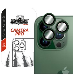 Szkło na aparat z ramką Grizz do Apple iPhone 13 Pro Alpine Green