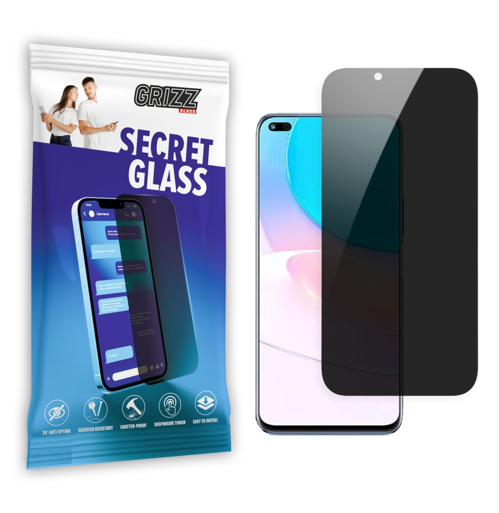 Sekretne szkło hybrydowe do Huawei Nova 8i prywatyzujące Grizz SecretGlass
