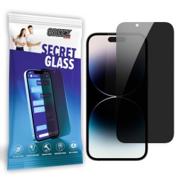 Sekretne szkło hybrydowe do Apple iPhone 15 Pro Max prywatyzujące Grizz SecretGlass
