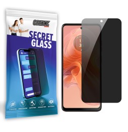 Sekretne szkło hybrydowe do Motorola Moto G04s prywatyzujące Grizz SecretGlass