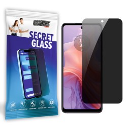 Sekretne szkło hybrydowe do Motorola Moto E14 prywatyzujące Grizz SecretGlass