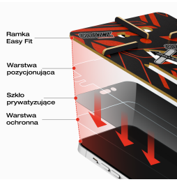 Szkło prywatyzujące z ramką do montażu Grizz Easy do Samsung Galaxy M15