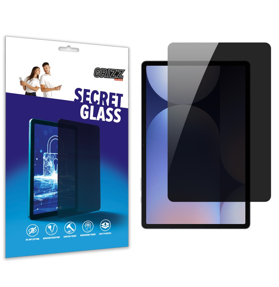 Sekretne szkło hybrydowe do Samsung Galaxy Tab S10 Plus prywatyzujące Grizz SecretGlass