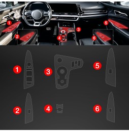 6w1 Grizz folia ochronna do wnętrza Kia Sportage 5 (2021-2024) Matowa PianoSkin