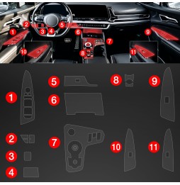 11w1 Grizz folia ochronna do wnętrza Kia Sportage 5 (2021-2024) Matowa PianoSkin