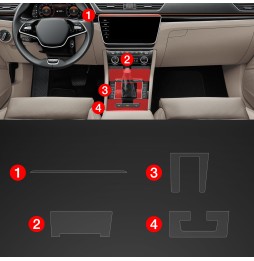 4w1 Grizz folia ochronna do wnętrza Skoda Superb 3 (2015-2024) Matowa PianoSkin