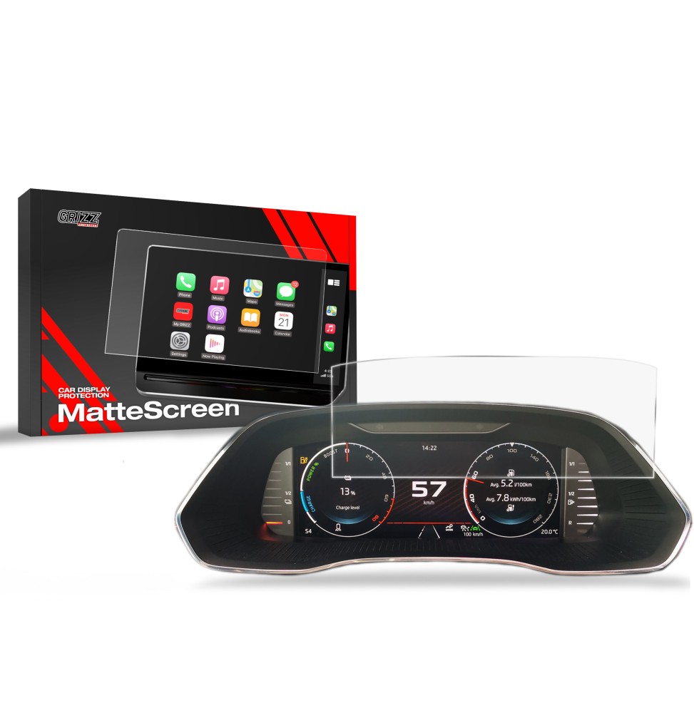 Folia matowa Grizz do Skoda Kodiaq Virtual Cockpit 10,25" (2021-2024)