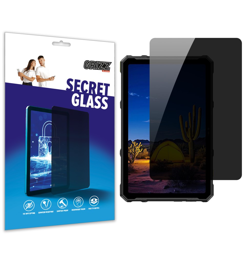 Sekretne szkło hybrydowe do Ulefone Armor Pad 4 Ultra prywatyzujące Grizz SecretGlass