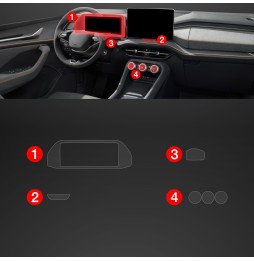 4w1 Grizz folia ochronna do wnętrza Skoda Kodiaq (2016-2024) Matowa PianoSkin