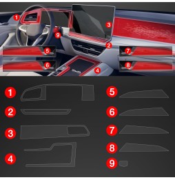 9w1 Grizz folia ochronna do wnętrza Volkswagen VW Passat B9 (2024) Matowa PianoSkin