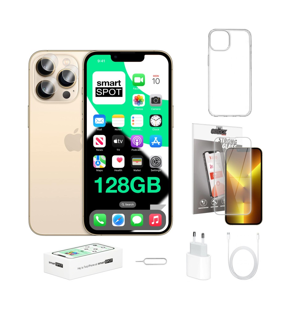 iPhone 13 Pro 128GB 100% kondycji baterii ZESTAW 7w1