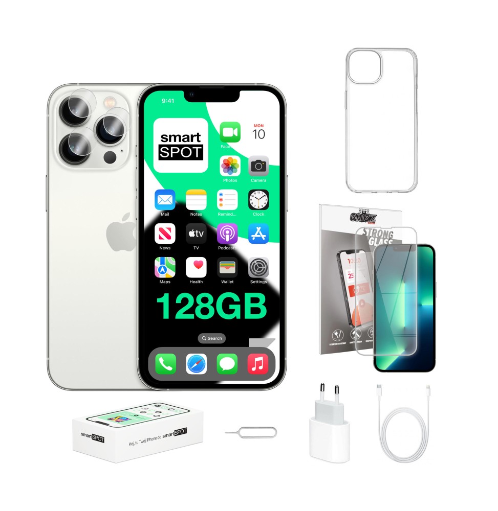 iPhone 13 Pro 128GB 100% kondycji baterii ZESTAW 7w1