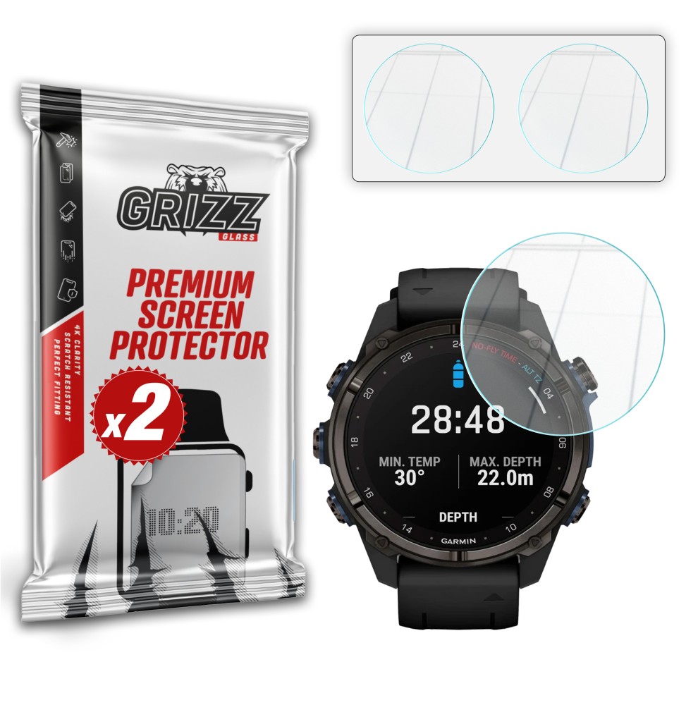 Szkło hybrydowe Grizz do Garmin Descent Mk3i 51mm