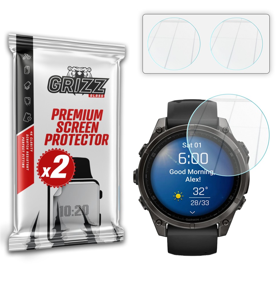 Szkło hybrydowe Grizz do Garmin Fenix 8 47mm