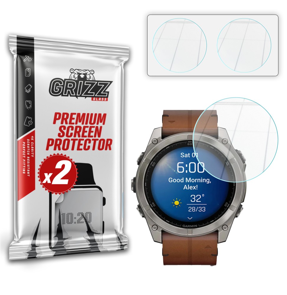 Szkło hybrydowe Grizz do Garmin Fenix 8 51mm