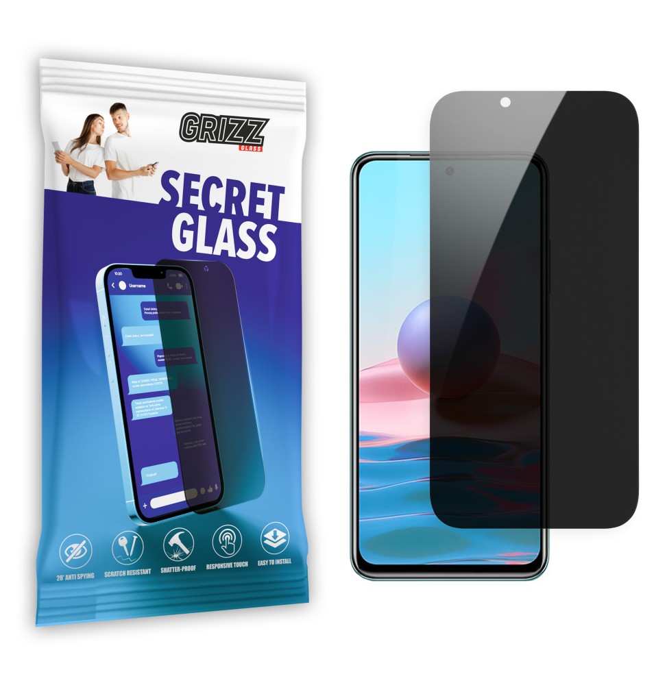 Sekretne szkło hybrydowe do Xiaomi Redmi Note 11S prywatyzujące Grizz SecretGlass