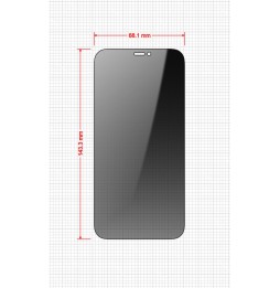 2-PAK Szkło prywatyzujące z aplikatorem do Apple iPhone 12 Pro Grizz Easy