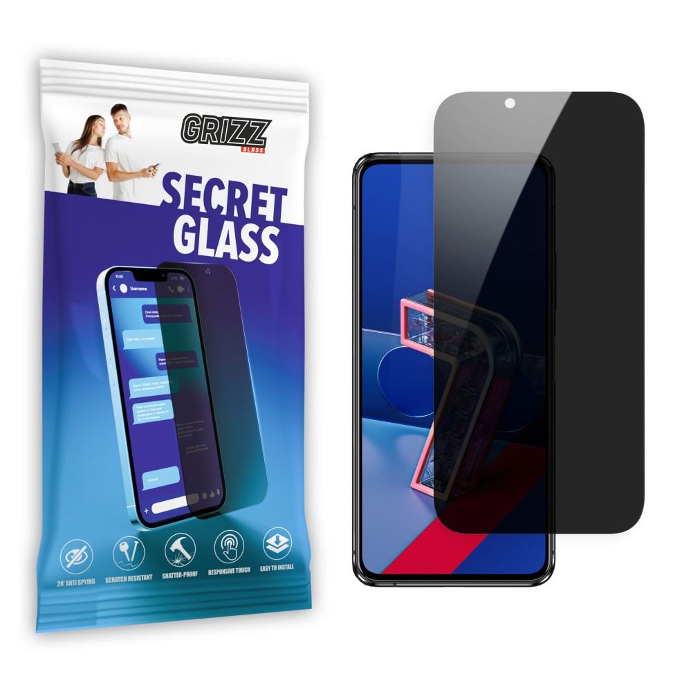 Sekretne szkło hybrydowe do Asus Zenfone 7 Pro 5G prywatyzujące Grizz SecretGlass