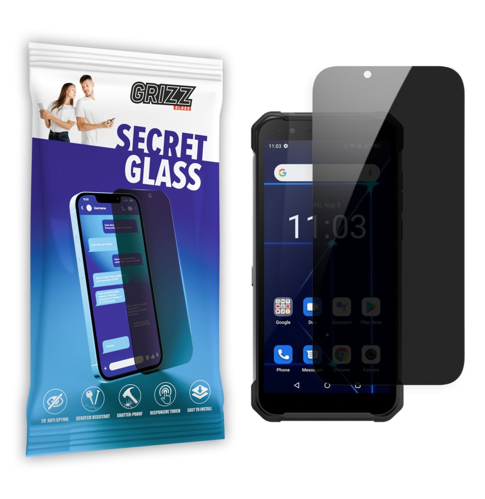 Sekretne szkło hybrydowe do CAT S53 prywatyzujące Grizz SecretGlass