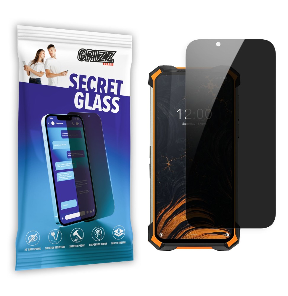 Sekretne szkło hybrydowe do Doogee S68 Pro prywatyzujące Grizz SecretGlass