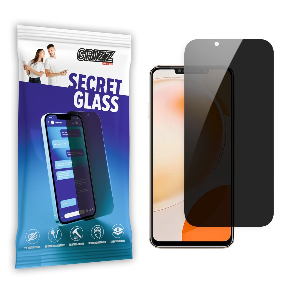 Sekretne szkło hybrydowe do Huawei Enjoy 60X prywatyzujące Grizz SecretGlass