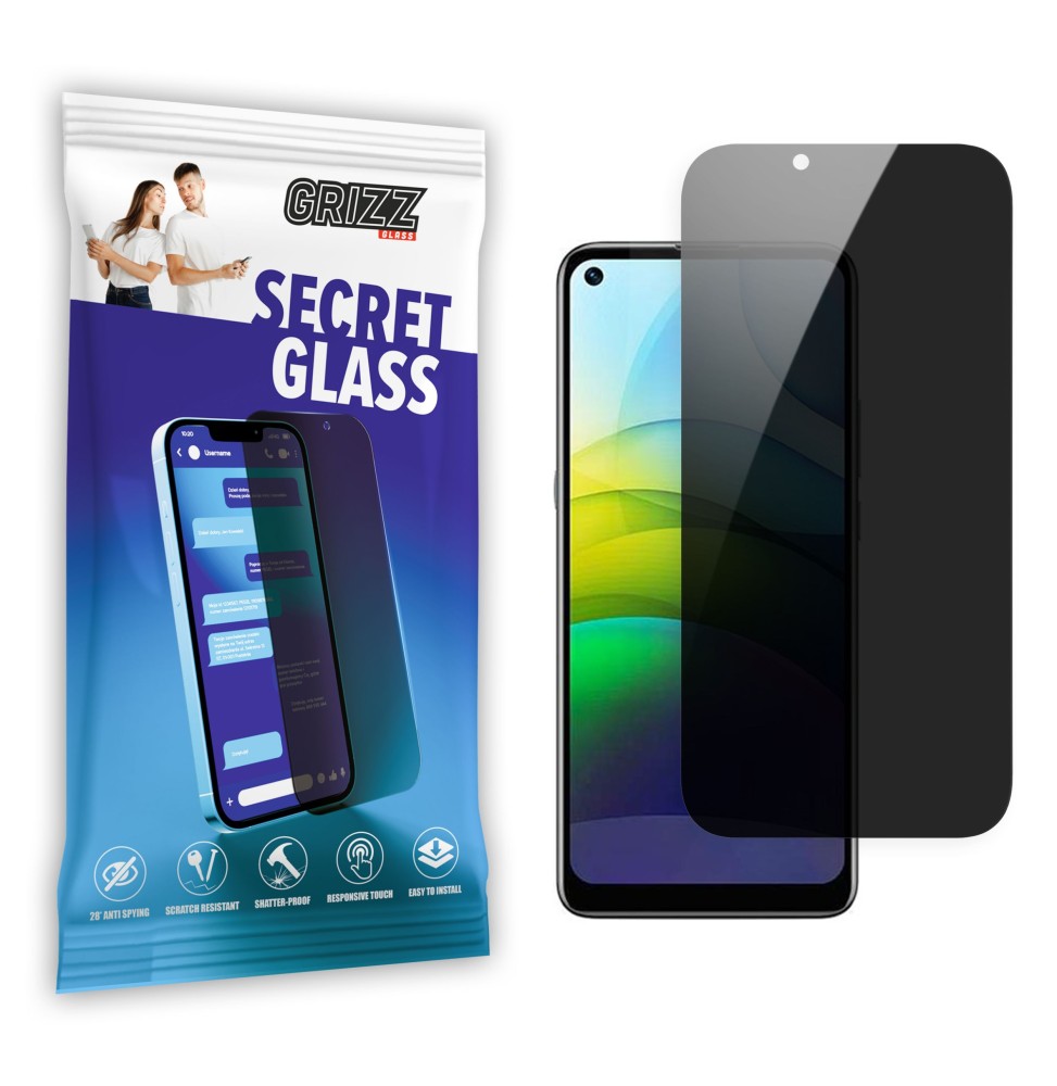 Sekretne szkło hybrydowe do Lenovo K12 Pro prywatyzujące Grizz SecretGlass