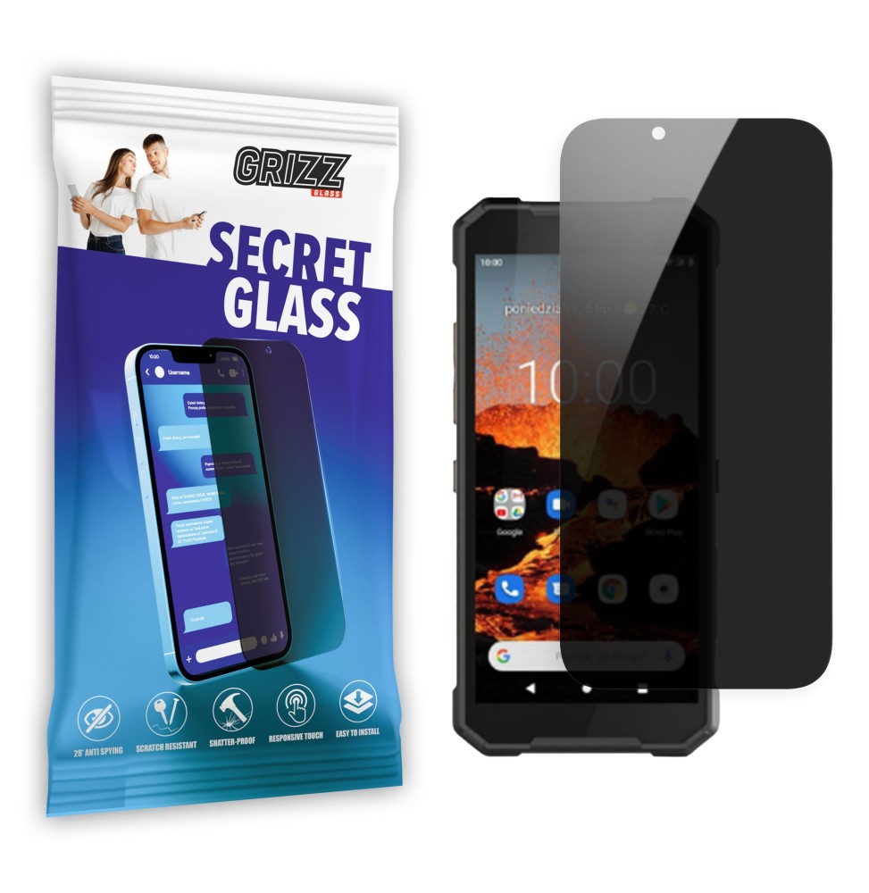 Sekretne szkło hybrydowe do MyPhone Hammer Explorer prywatyzujące Grizz SecretGlass