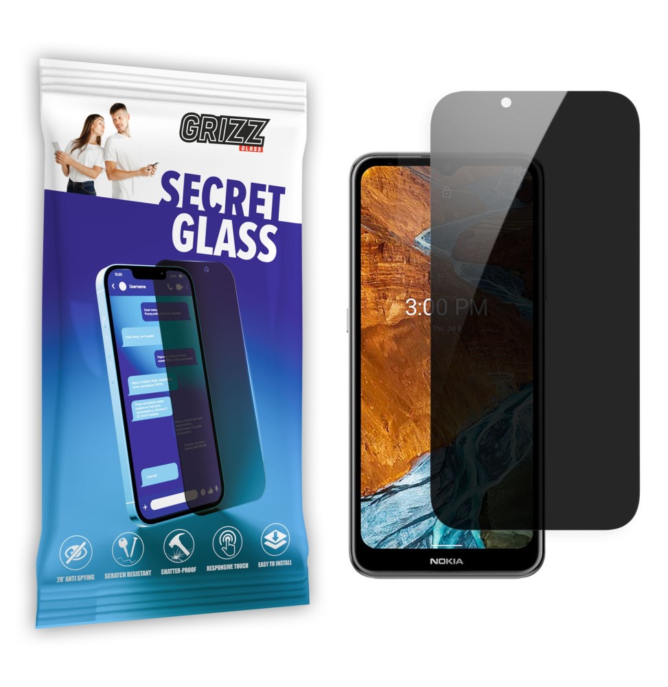 Sekretne szkło hybrydowe do Nokia G300 5G prywatyzujące Grizz SecretGlass