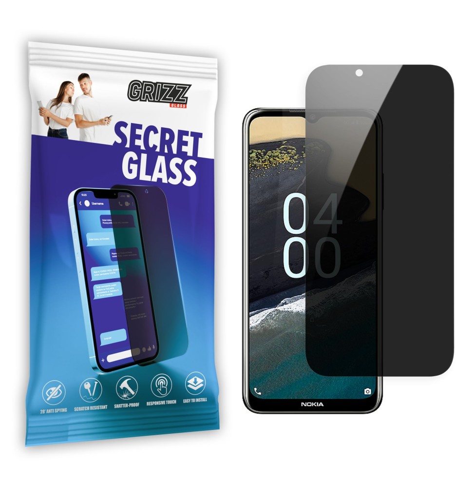 Sekretne szkło hybrydowe do Nokia G50 5G prywatyzujące Grizz SecretGlass