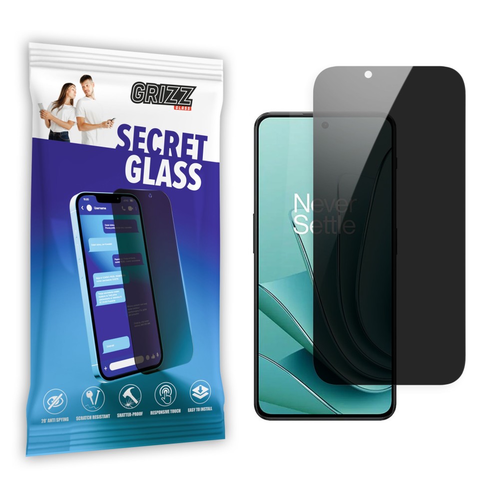 Sekretne szkło hybrydowe do OnePlus Ace prywatyzujące Grizz SecretGlass