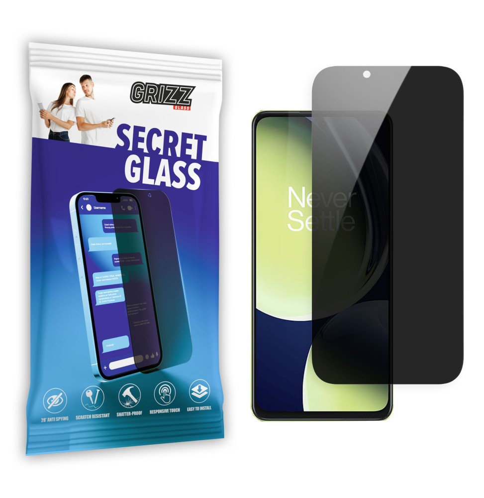 Sekretne szkło hybrydowe do OnePlus Nord CE 3 Lite prywatyzujące Grizz SecretGlass